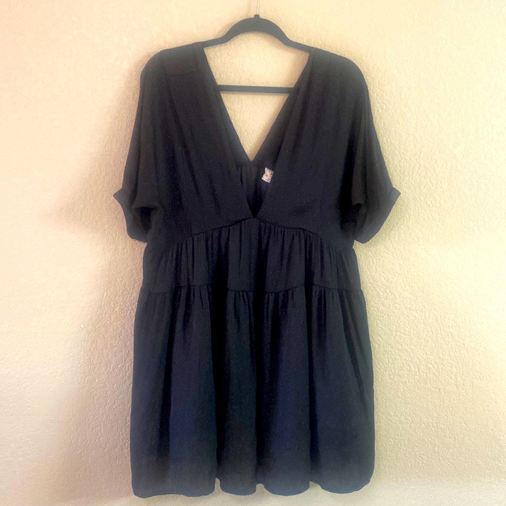 Black tiered dress